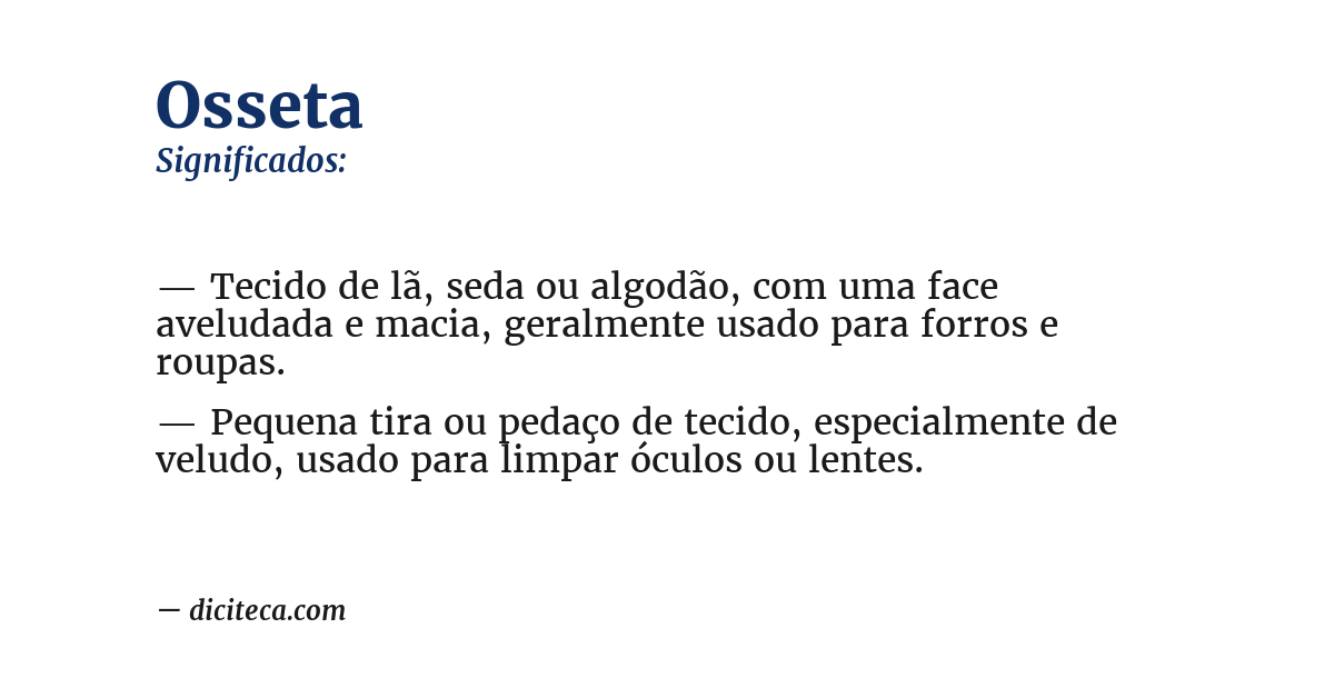 Significado de osseta