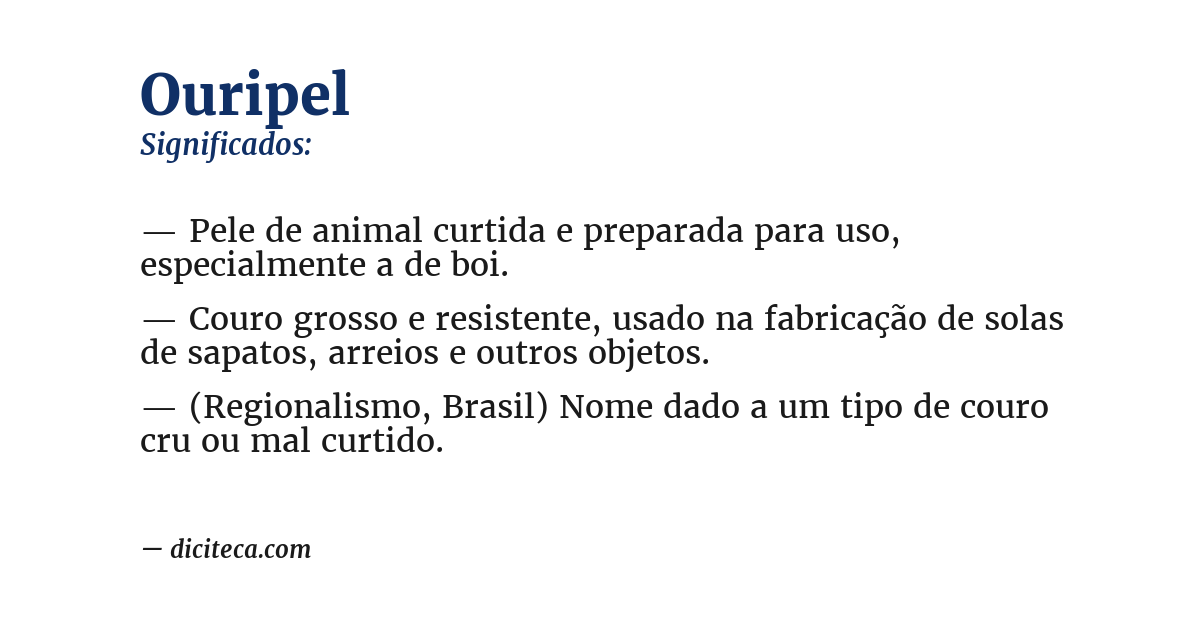 Significado de ouripel
