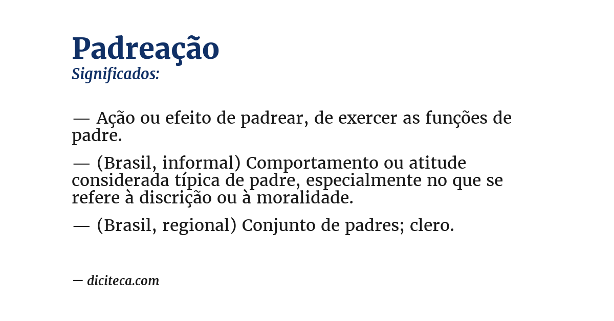Significado de padreação