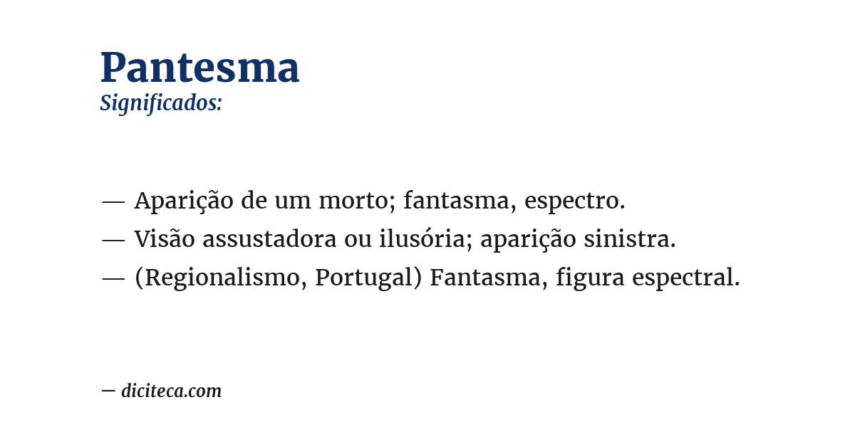 Significado de pantesma