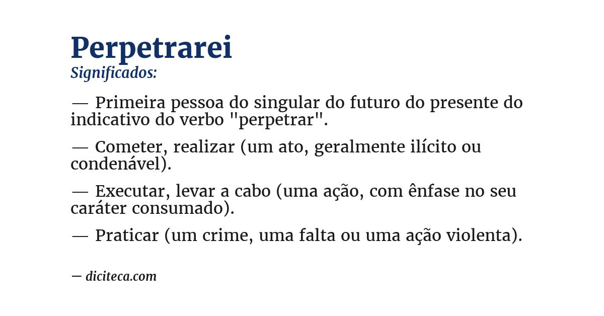 Significado de perpetrarei