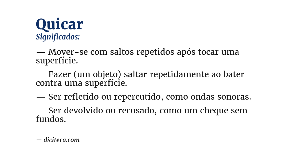Significado de quicar