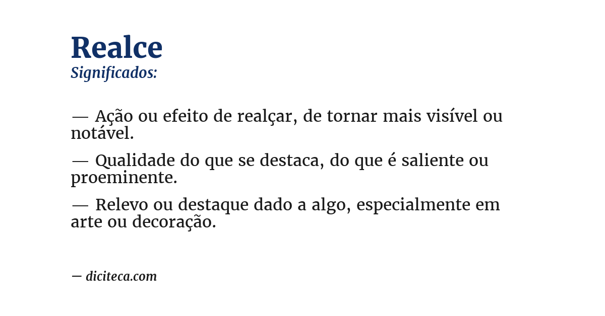 Significado de realce