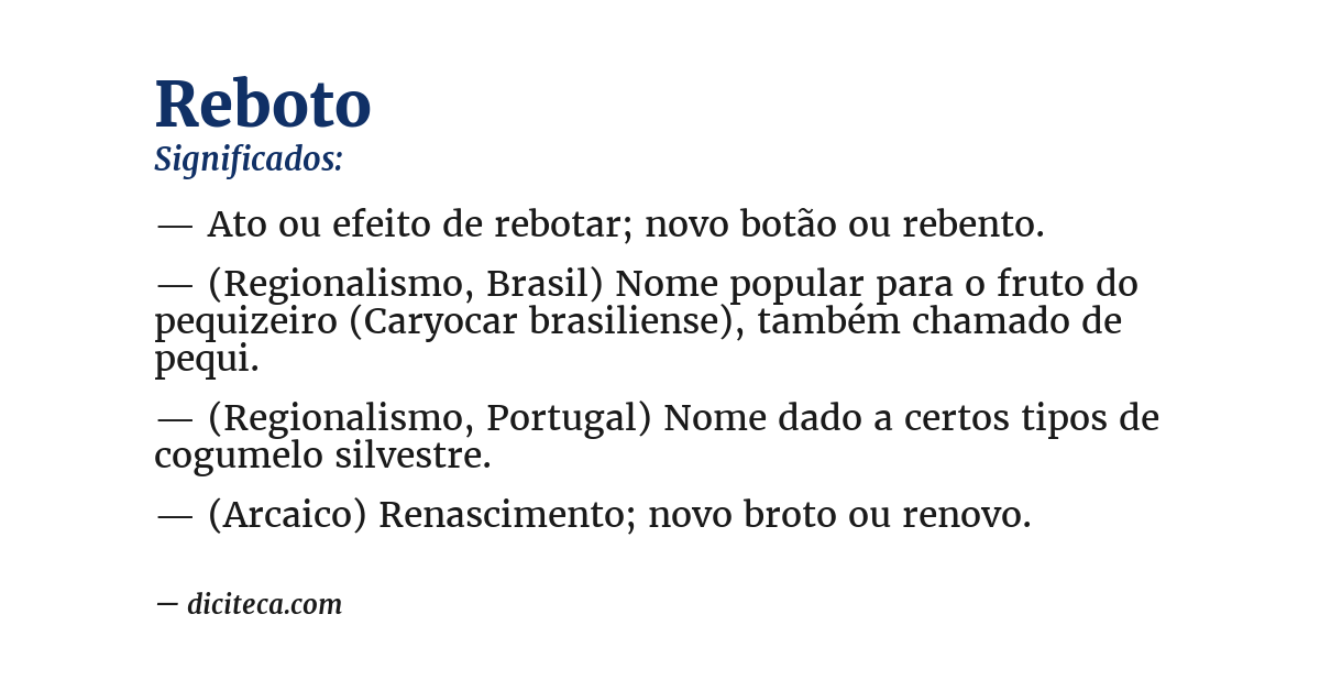 Significado de reboto