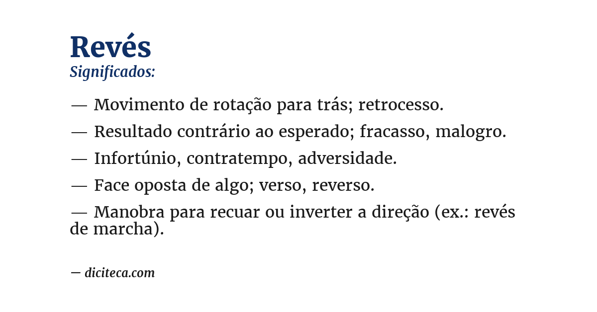 Significado de revés