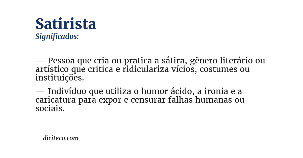 Significado de satirista