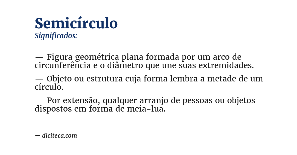 Significado de semicírculo