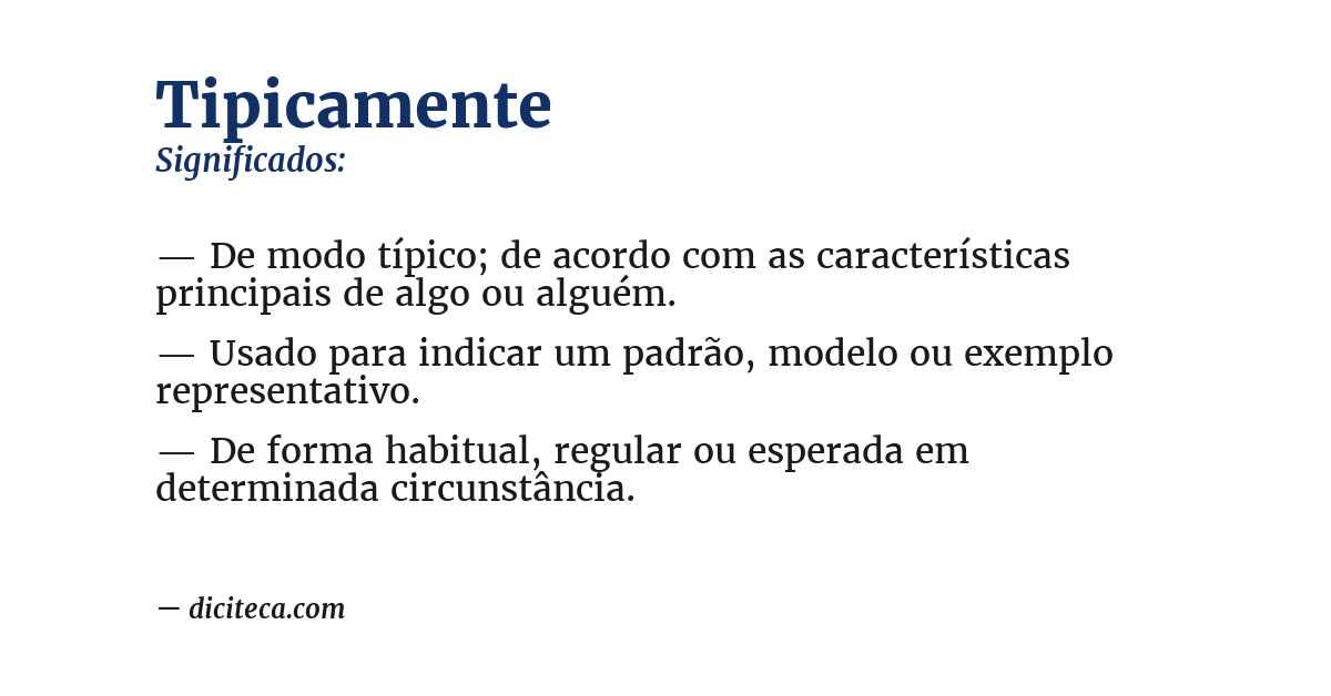 Significado de tipicamente