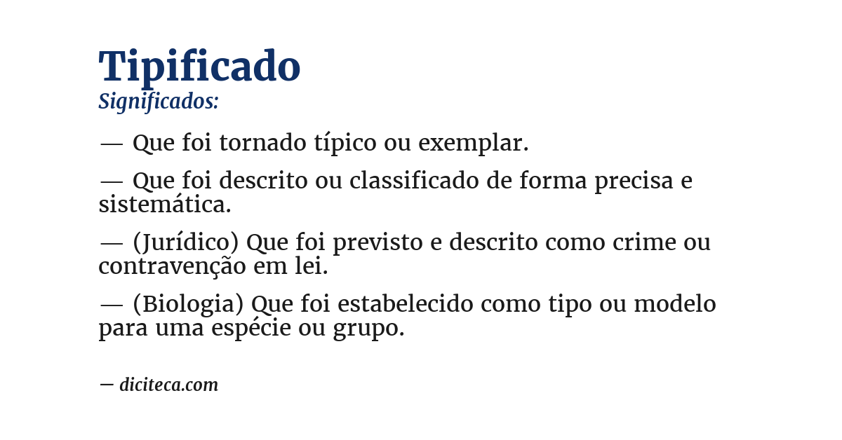 Significado de tipificado