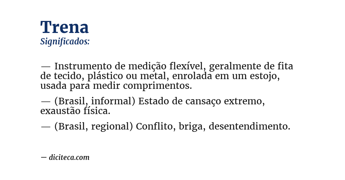 Significado de trena