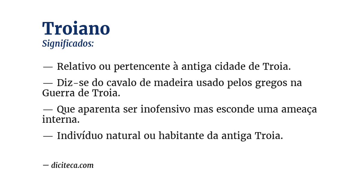 Significado de troiano