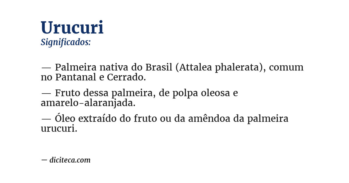 Significado de urucuri