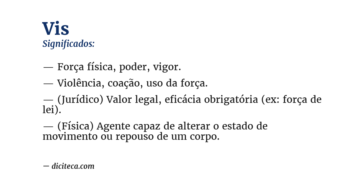 Significado de vis