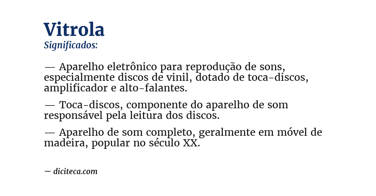 Significado de vitrola