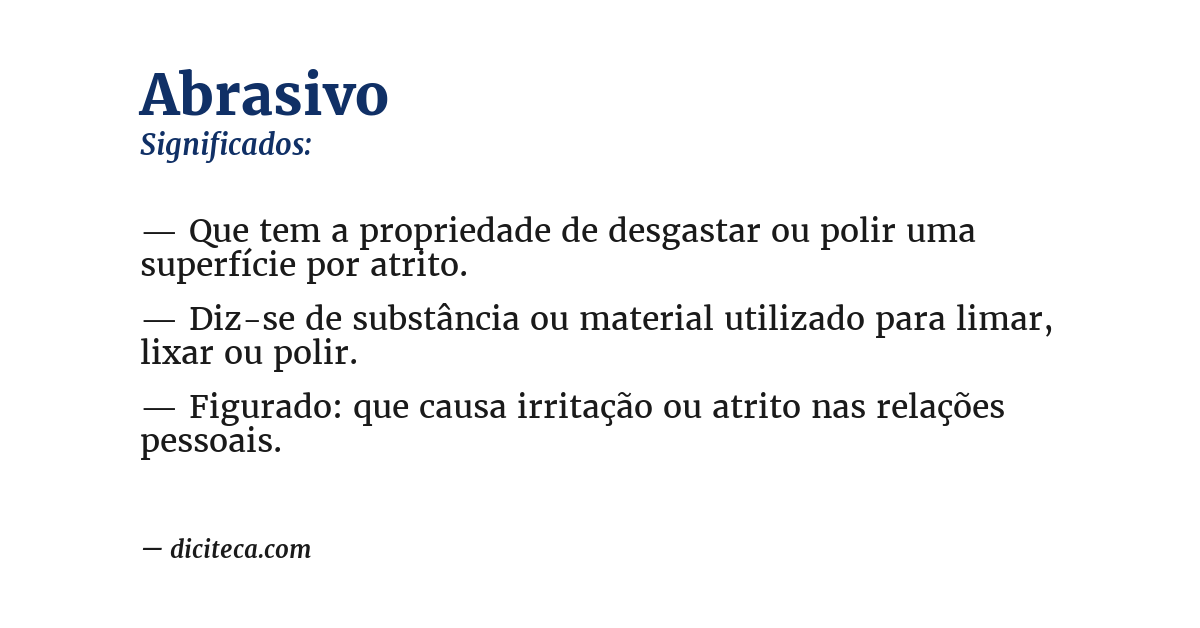 Significado de abrasivo