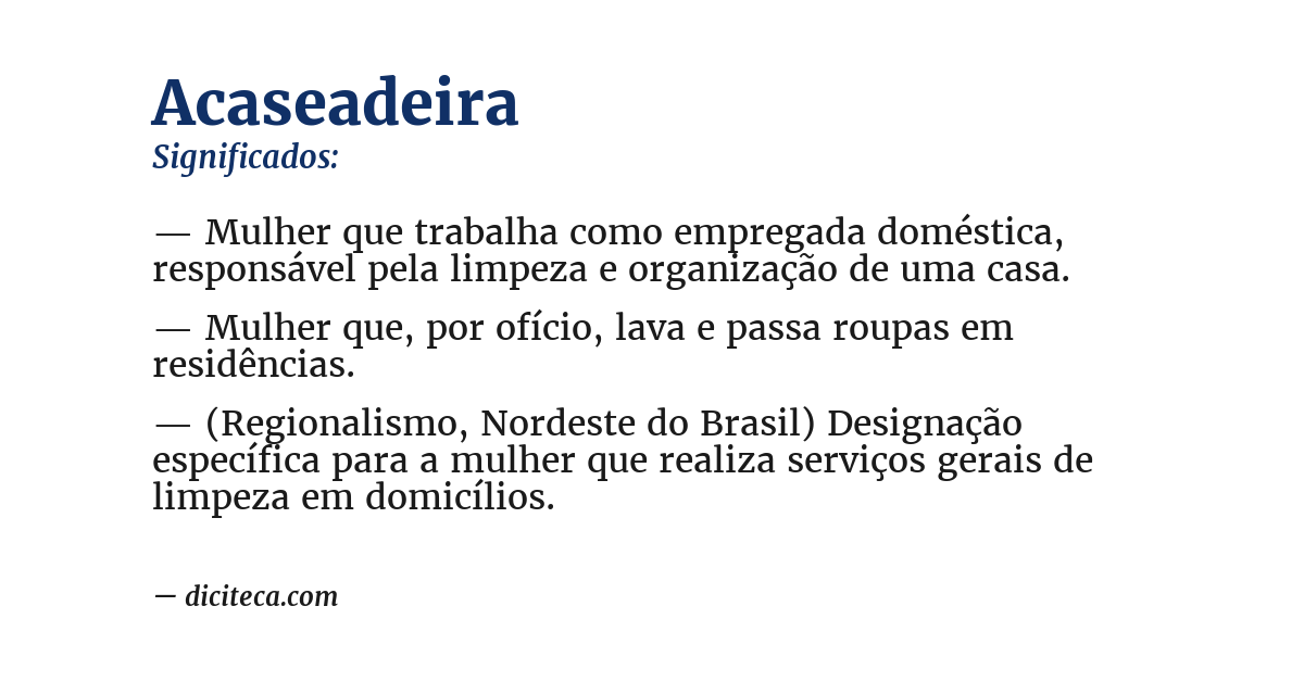 Significado de acaseadeira