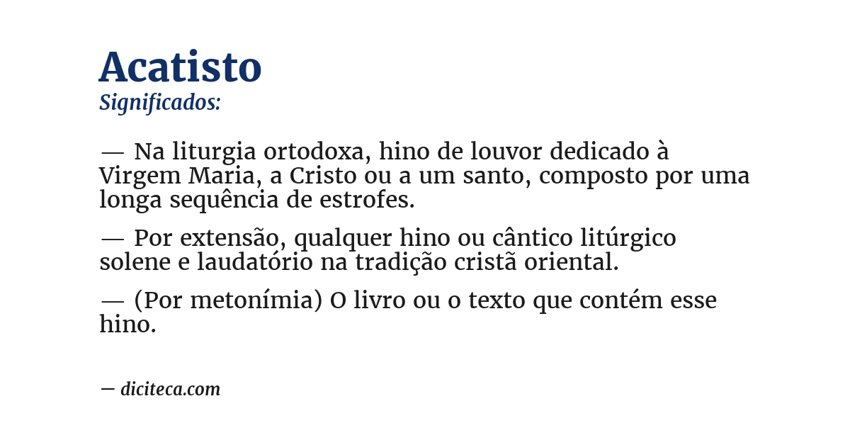 Significado de acatisto