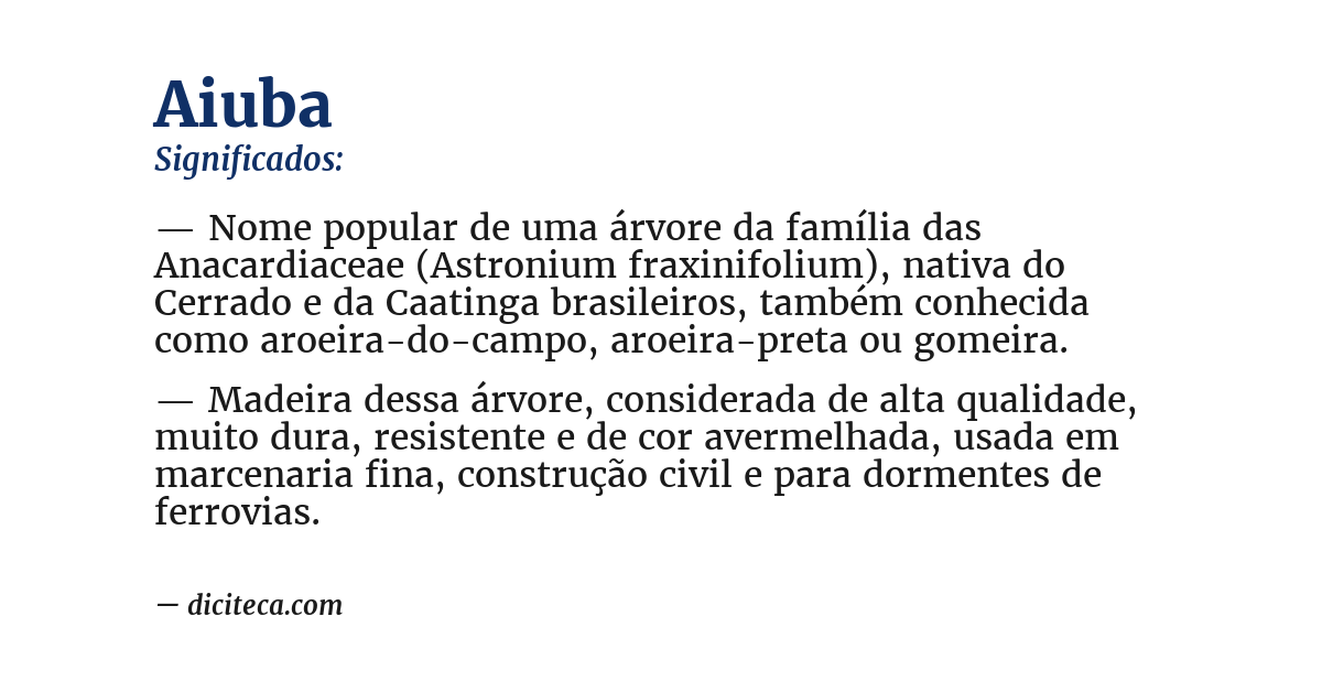 Significado de aiuba