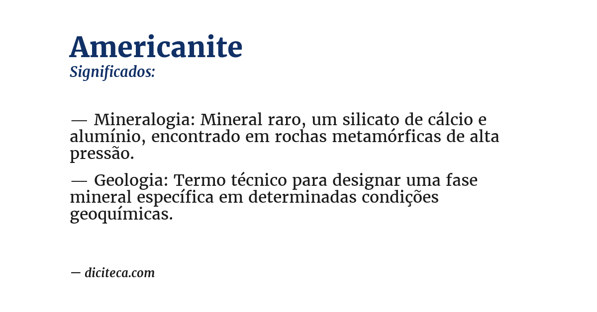 Significado de americanite