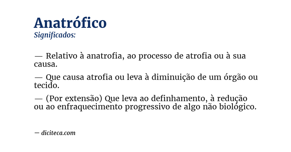 Significado de anatrófico