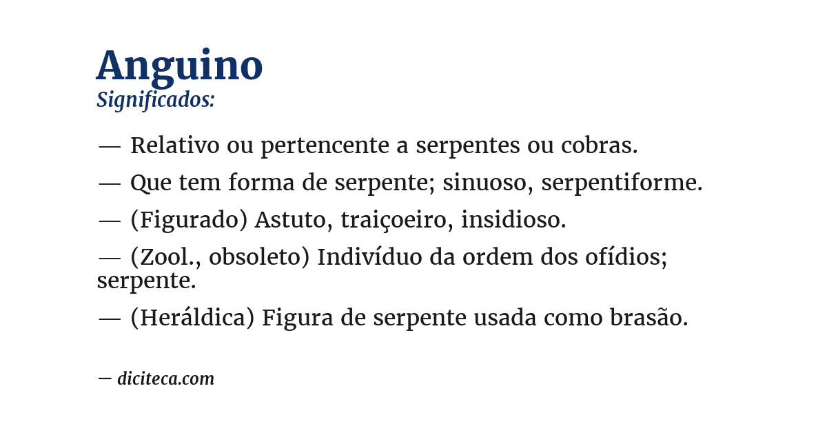 Significado de anguino