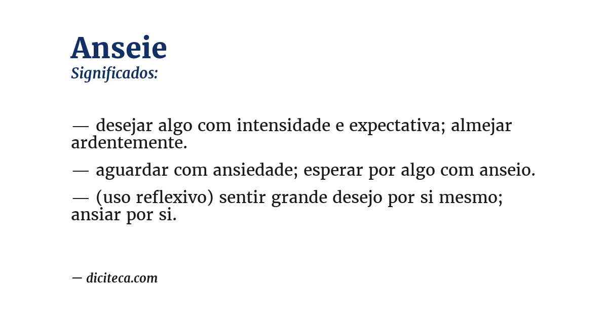 Significado de anseie