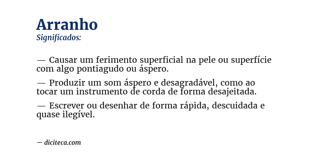 Significado de arranho