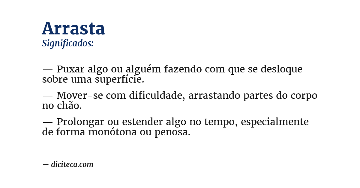 Significado de arrasta