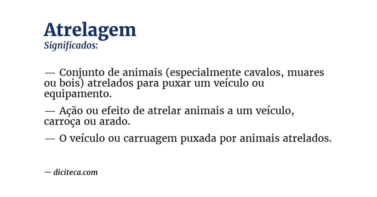 Significado de atrelagem