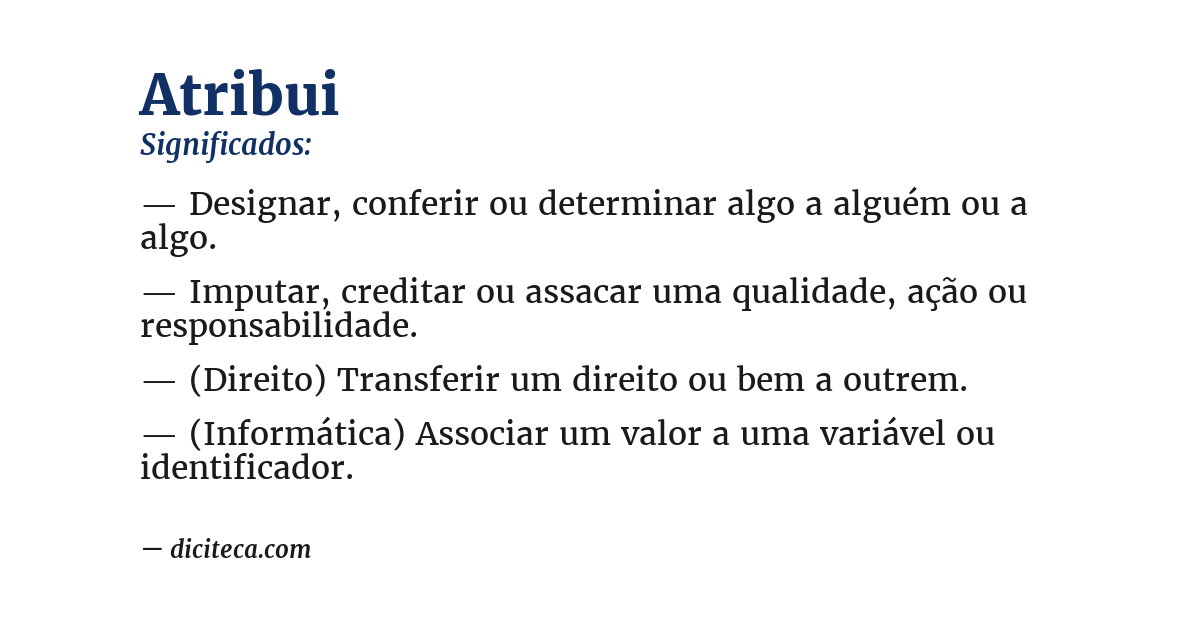 Significado de atribui