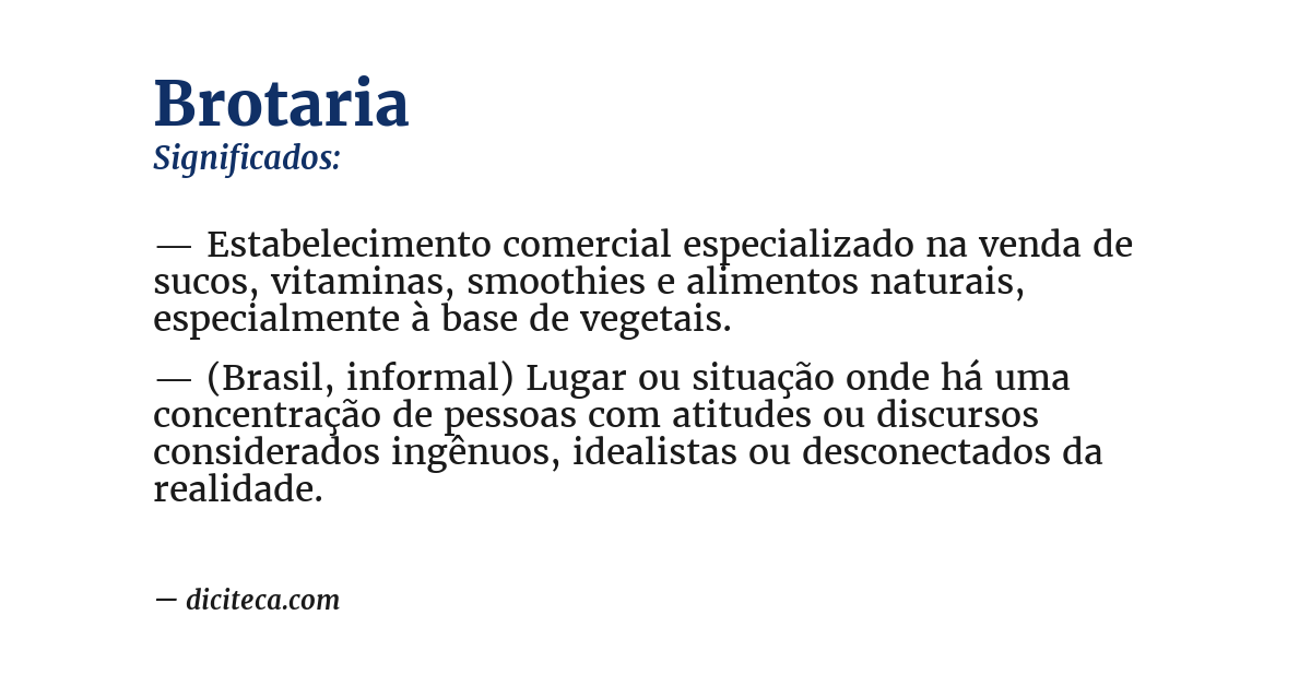 Significado de brotaria