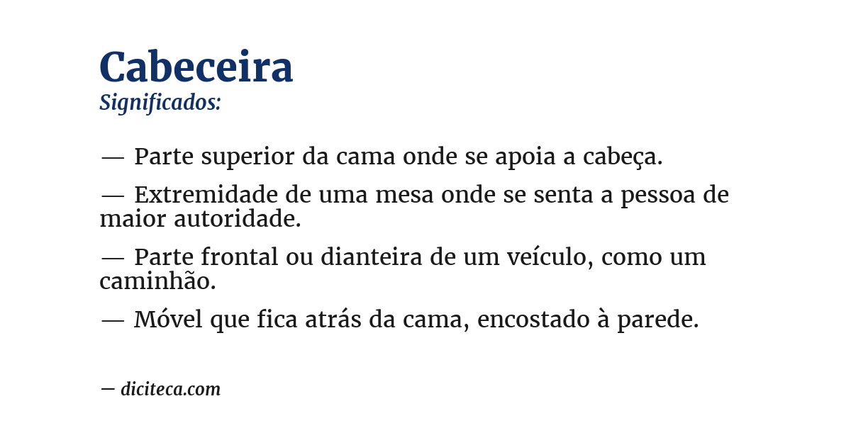 Significado de cabeceira