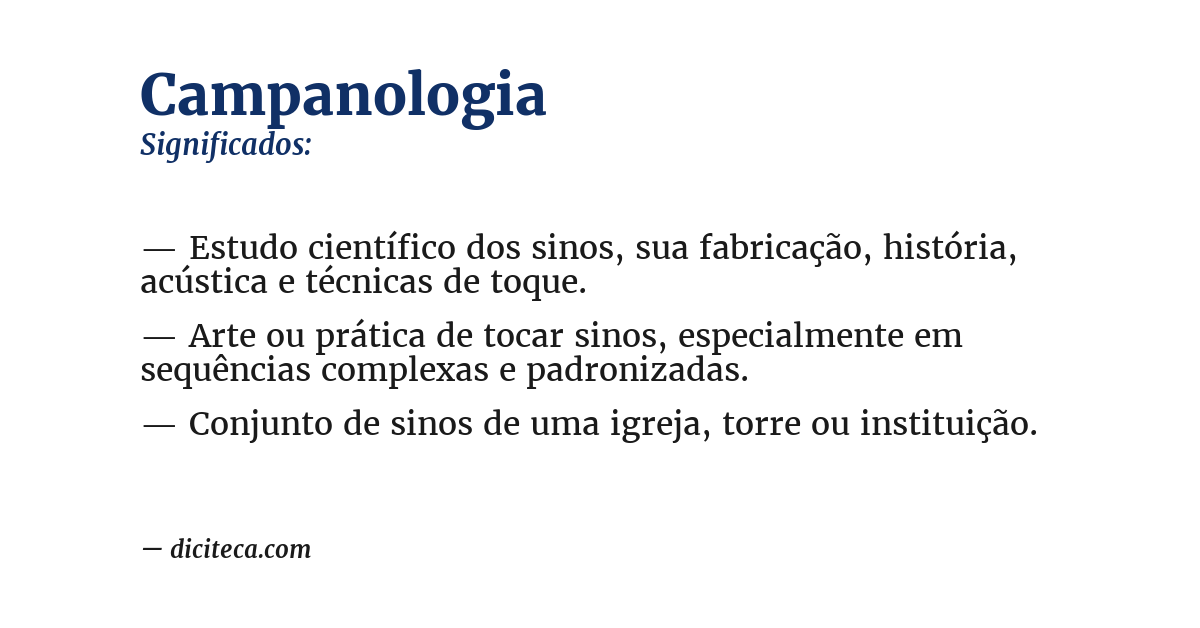 Significado de campanologia