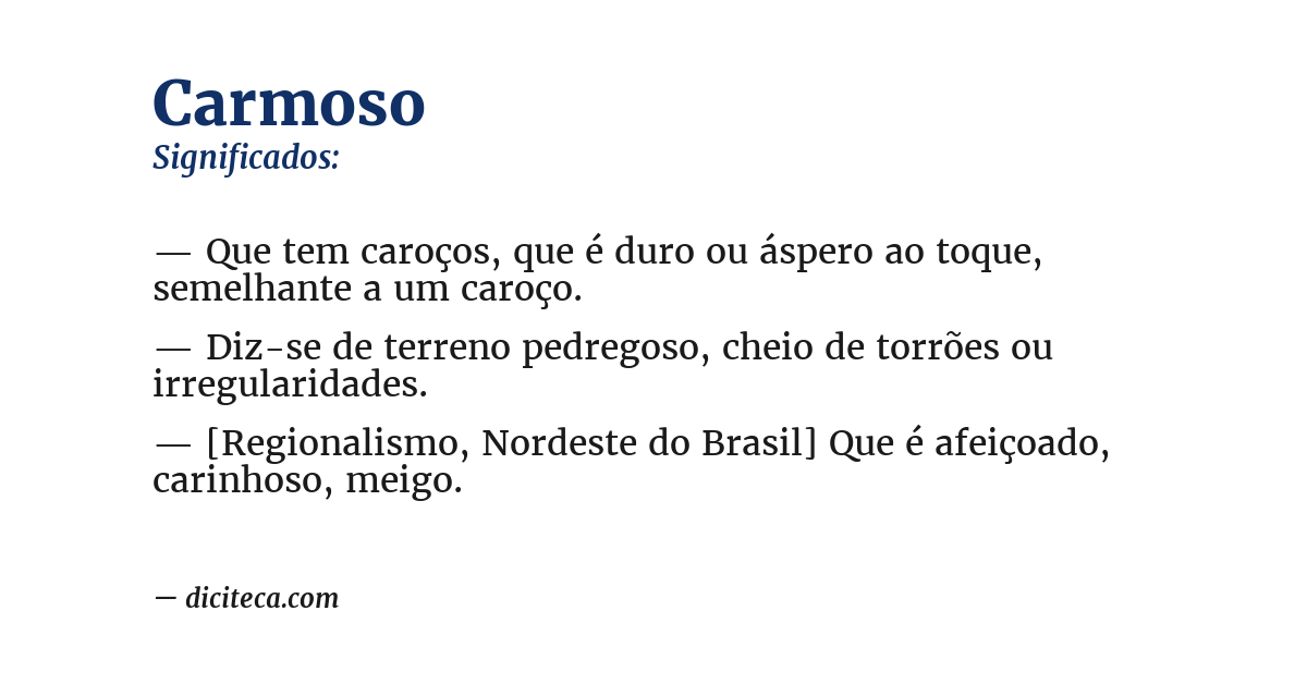 Significado de carmoso
