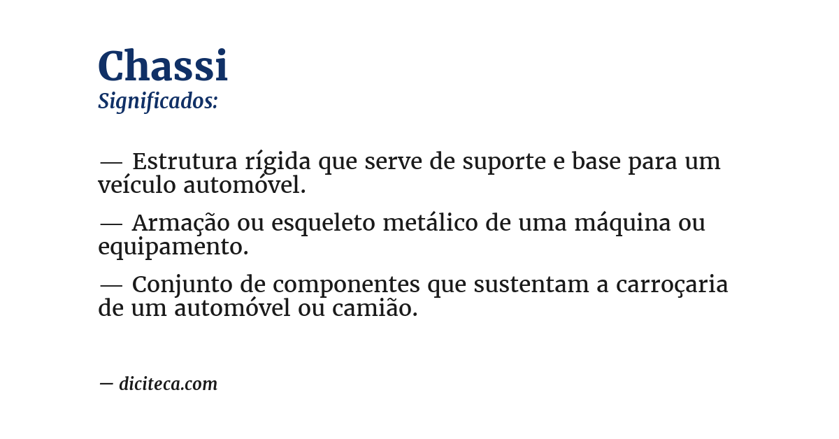Significado de chassi