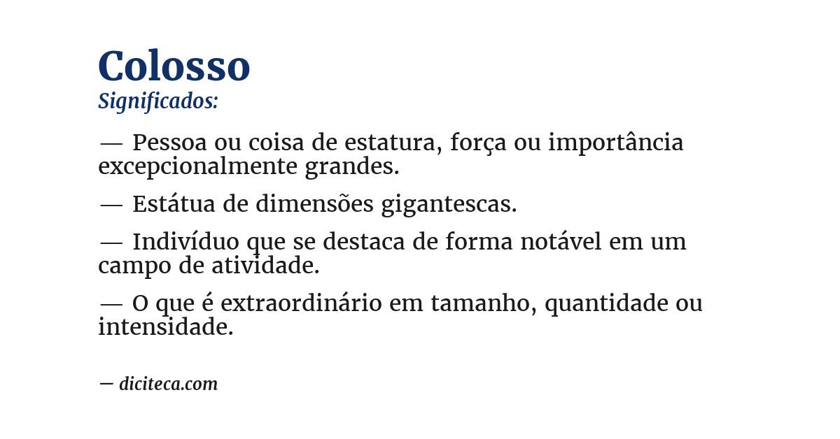 Significado de colosso
