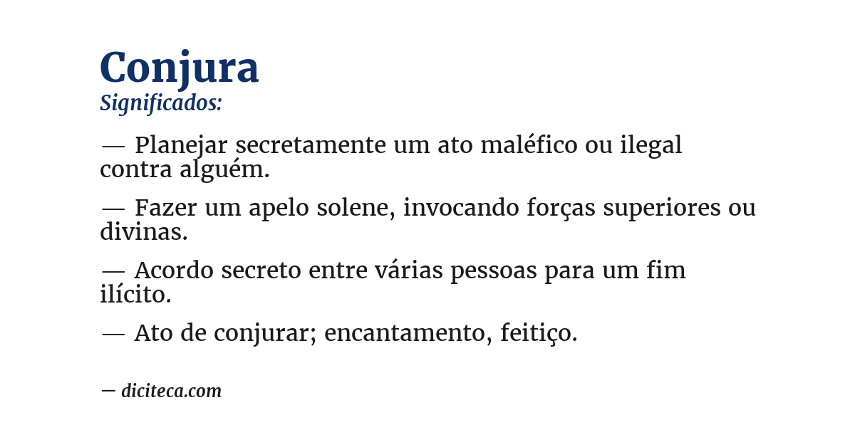 Significado de conjura