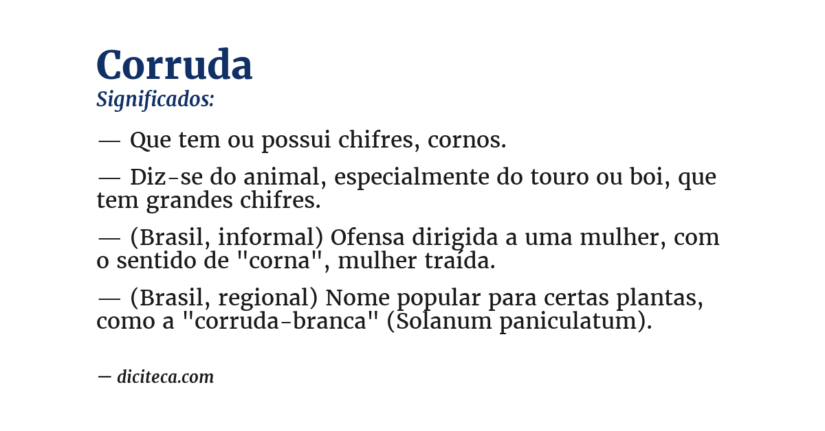 Significado de corruda