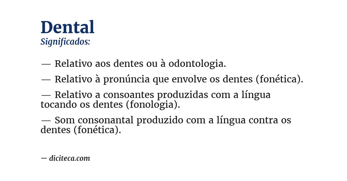 Significado de dental