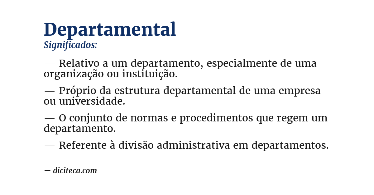 Significado de departamental