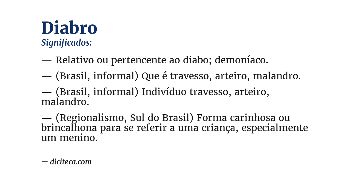 Significado de diabro