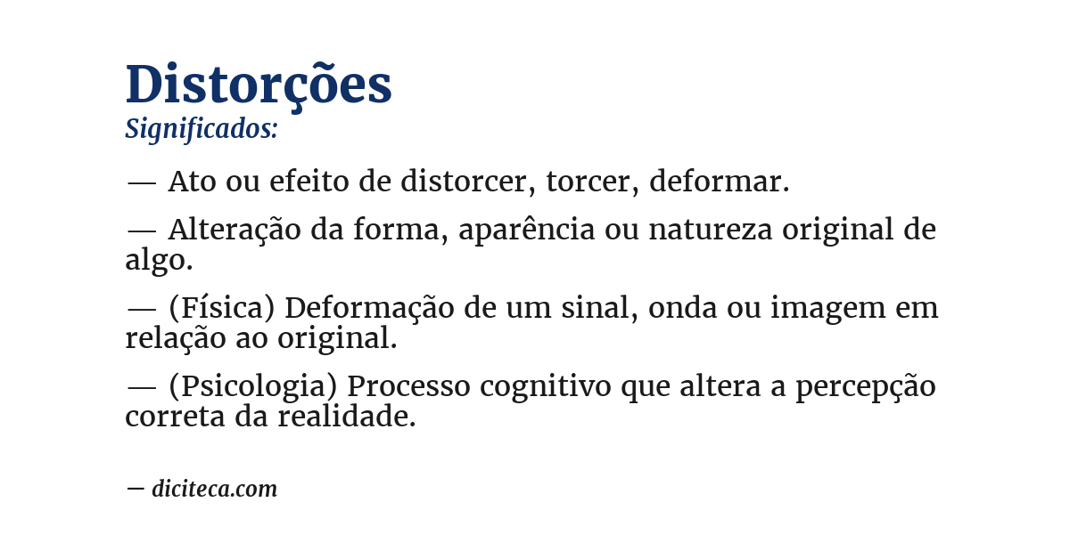 Significado de distorções