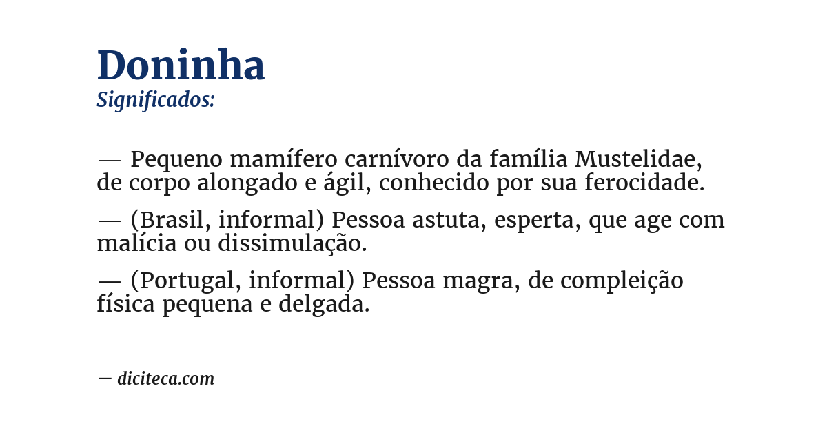Significado de doninha
