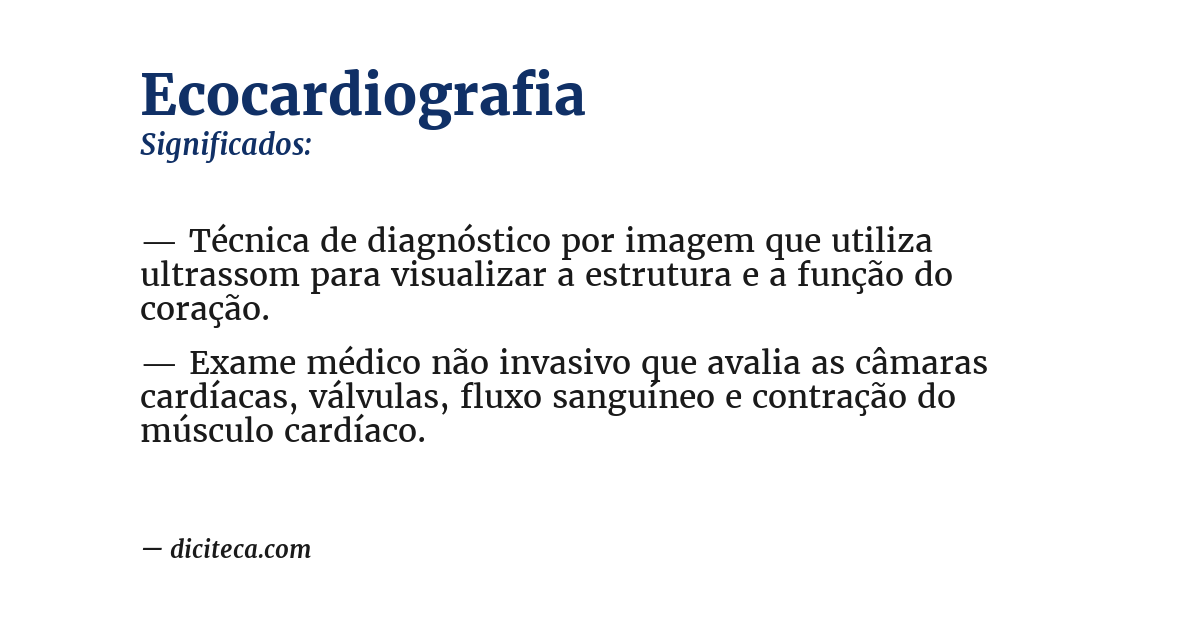 Significado de ecocardiografia