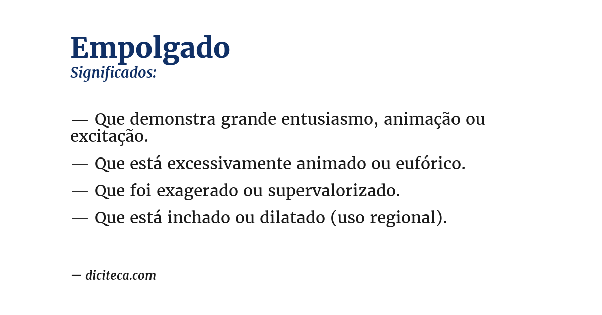 Significado de empolgado