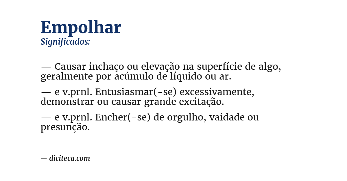 Significado de empolhar