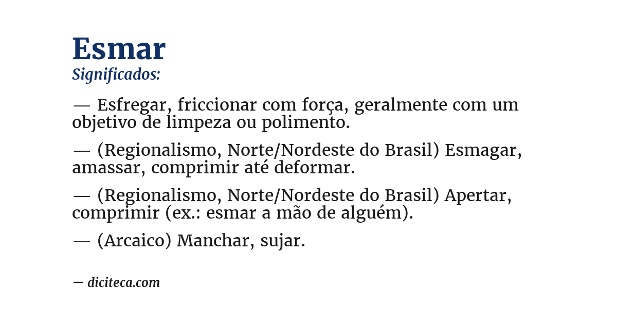 Significado de esmar