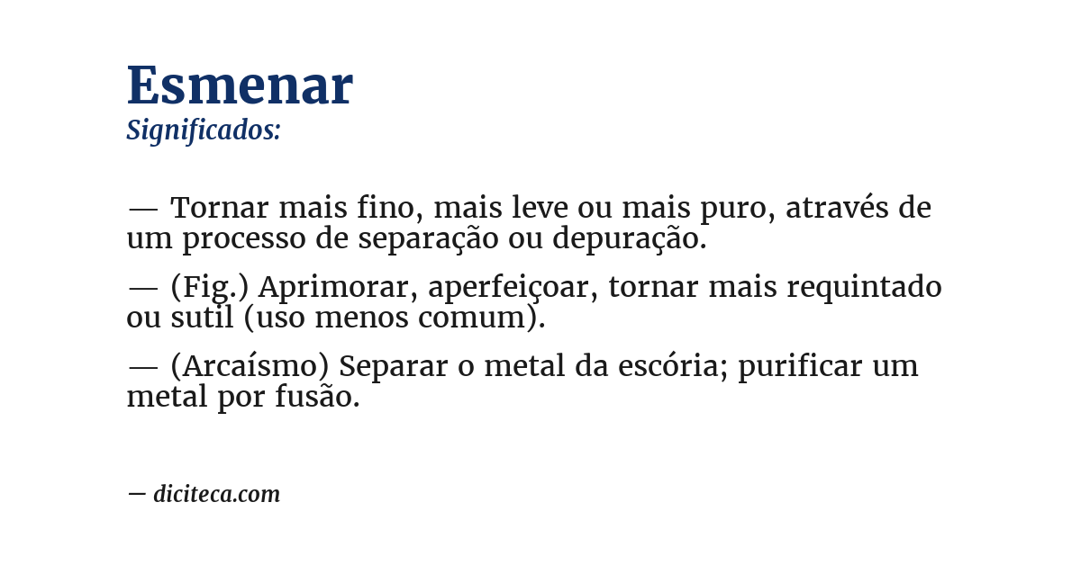 Significado de esmenar