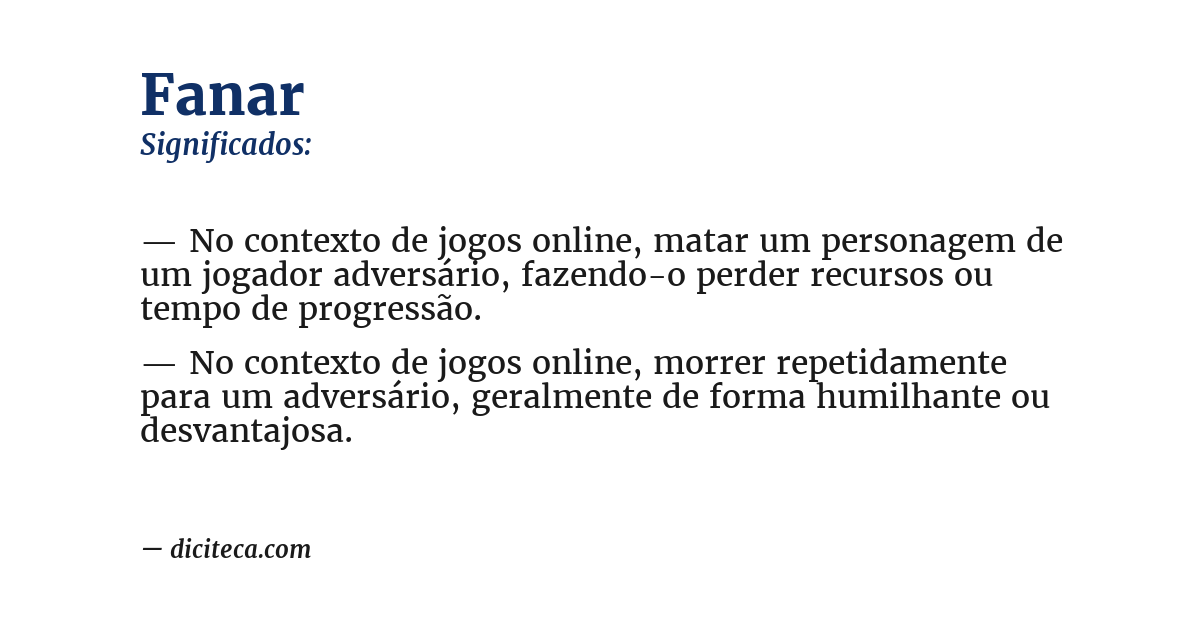 Significado de fanar