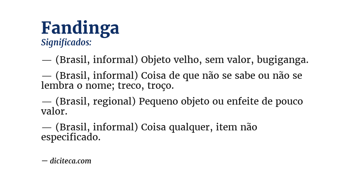 Significado de fandinga
